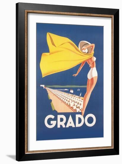 Travel Poster for Grado-null-Framed Art Print