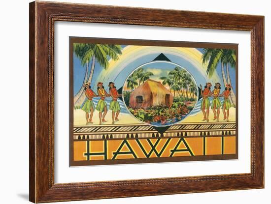 Travel Poster for Hawaii-null-Framed Art Print