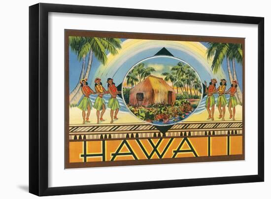 Travel Poster for Hawaii-null-Framed Art Print