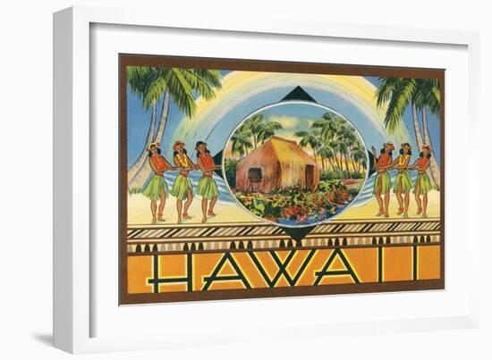 Travel Poster for Hawaii-null-Framed Art Print