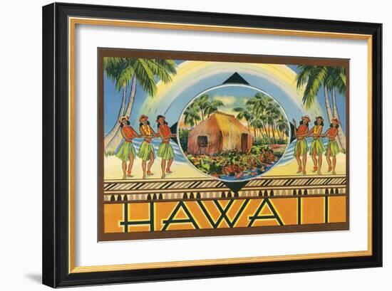 Travel Poster for Hawaii-null-Framed Art Print