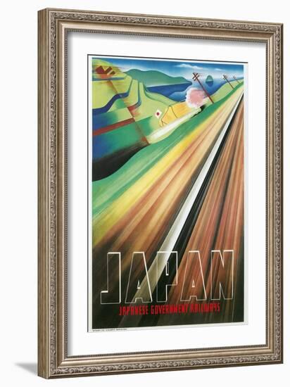 Travel Poster for Japanese Railways-null-Framed Art Print