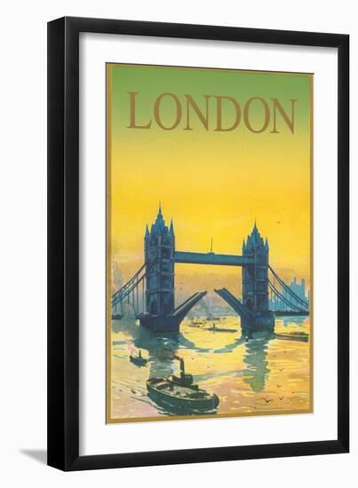 Travel Poster for London--Framed Art Print