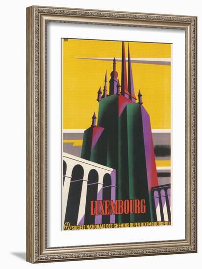 Travel Poster for Luxembourg-null-Framed Art Print