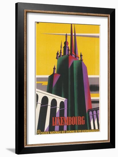 Travel Poster for Luxembourg-null-Framed Art Print