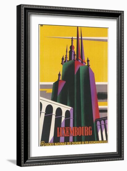 Travel Poster for Luxembourg-null-Framed Art Print