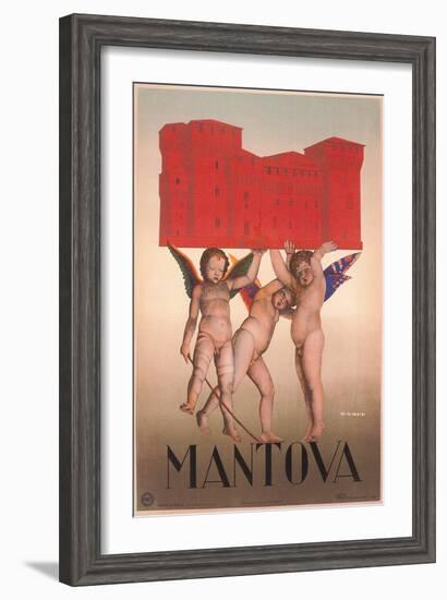 Travel Poster for Mantua-null-Framed Art Print