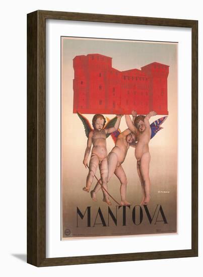 Travel Poster for Mantua-null-Framed Art Print