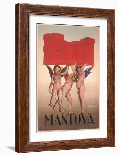 Travel Poster for Mantua-null-Framed Art Print