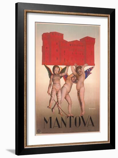 Travel Poster for Mantua-null-Framed Art Print