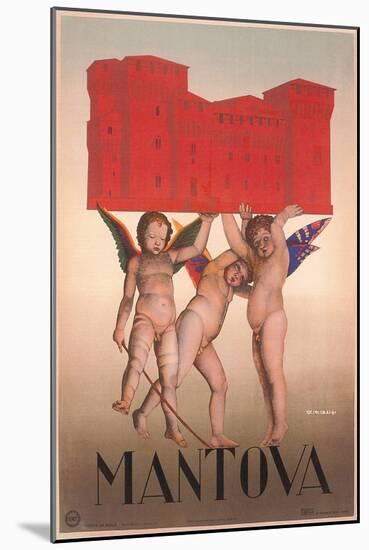 Travel Poster for Mantua-null-Mounted Art Print