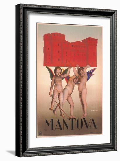 Travel Poster for Mantua-null-Framed Art Print