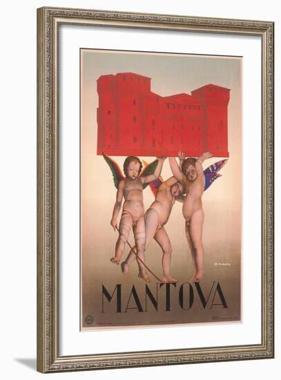 Travel Poster for Mantua-null-Framed Art Print