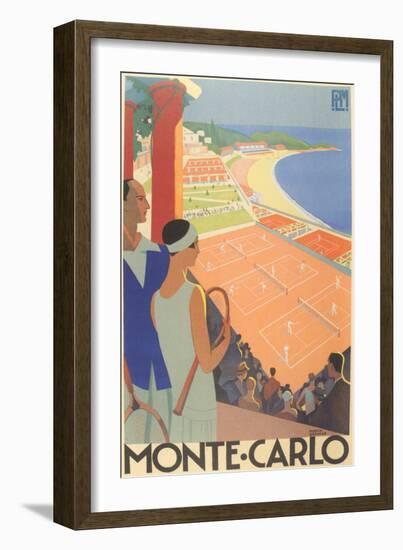 Travel Poster for Monte Carlo-null-Framed Art Print