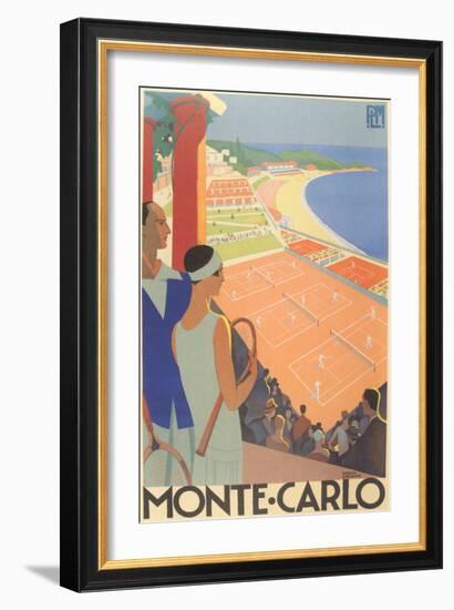 Travel Poster for Monte Carlo-null-Framed Art Print