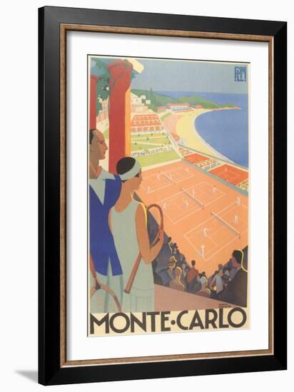 Travel Poster for Monte Carlo-null-Framed Premium Giclee Print