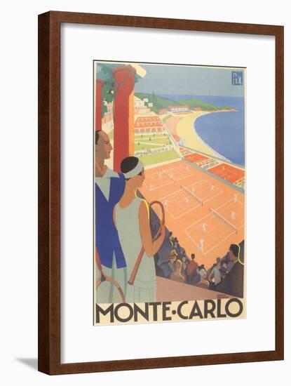 Travel Poster for Monte Carlo-null-Framed Premium Giclee Print