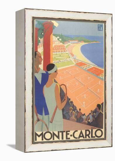 Travel Poster for Monte Carlo-null-Framed Stretched Canvas