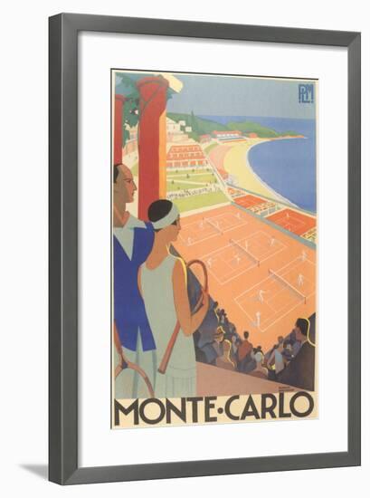 Travel Poster for Monte Carlo-null-Framed Art Print