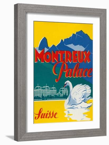 Travel Poster for Montreux, Switzerland-null-Framed Art Print