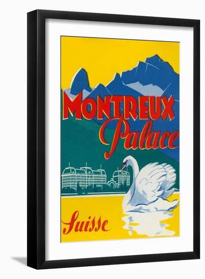 Travel Poster for Montreux, Switzerland-null-Framed Art Print