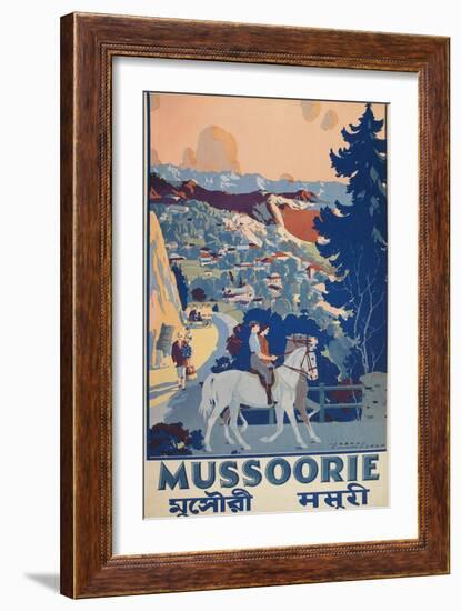 Travel Poster for Mussoorie, India-null-Framed Art Print