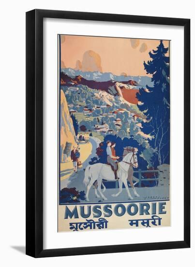 Travel Poster for Mussoorie, India-null-Framed Art Print