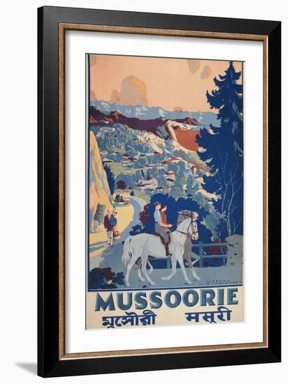 Travel Poster for Mussoorie, India-null-Framed Art Print