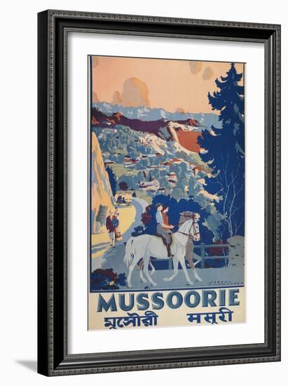 Travel Poster for Mussoorie, India-null-Framed Art Print