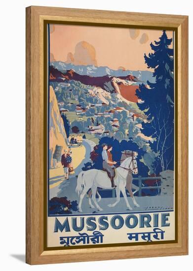 Travel Poster for Mussoorie, India-null-Framed Stretched Canvas