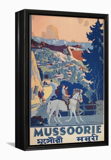 Travel Poster for Mussoorie, India-null-Framed Stretched Canvas