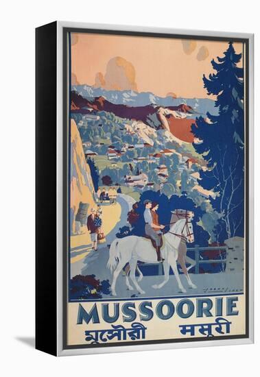 Travel Poster for Mussoorie, India-null-Framed Stretched Canvas