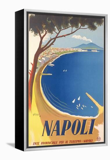 Travel Poster for Naples-null-Framed Stretched Canvas