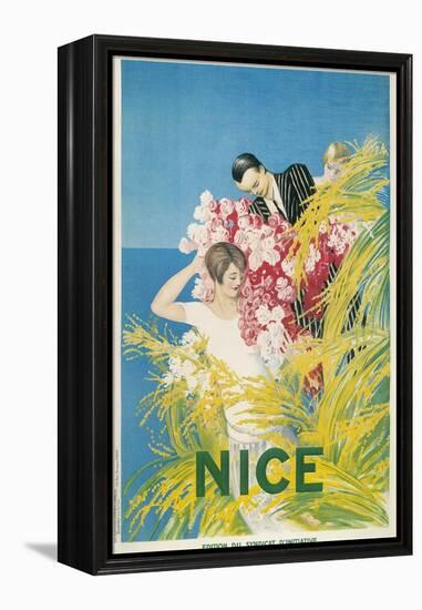 Travel Poster for Nice, France-null-Framed Stretched Canvas