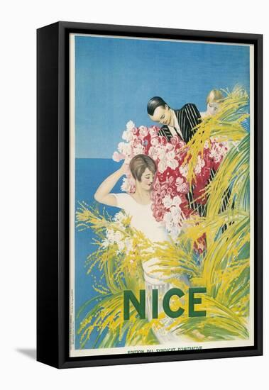 Travel Poster for Nice, France-null-Framed Stretched Canvas