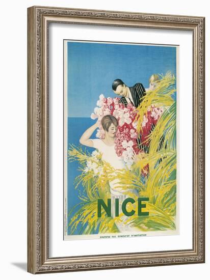 Travel Poster for Nice, France-null-Framed Art Print