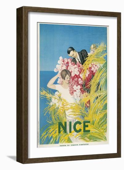 Travel Poster for Nice, France--Framed Art Print
