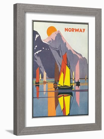 Travel Poster for Norway-null-Framed Art Print