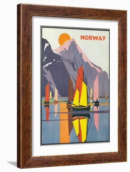 Travel Poster for Norway-null-Framed Art Print