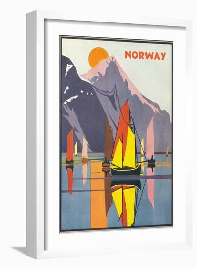 Travel Poster for Norway-null-Framed Art Print