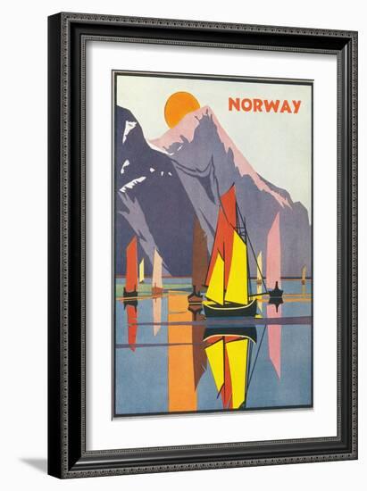 Travel Poster for Norway-null-Framed Art Print