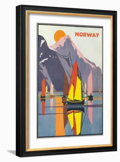Travel Poster for Norway-null-Framed Art Print