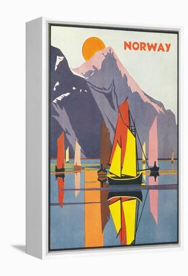 Travel Poster for Norway-null-Framed Stretched Canvas