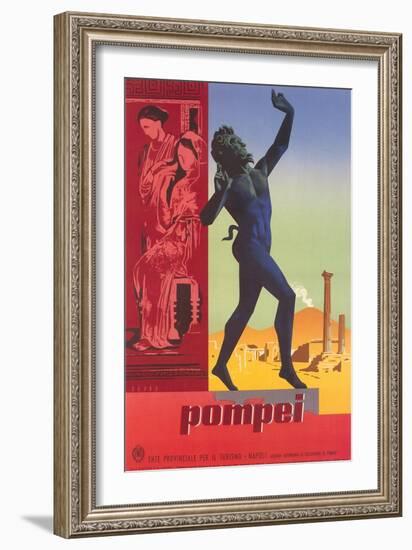 Travel Poster for Pompei-null-Framed Art Print