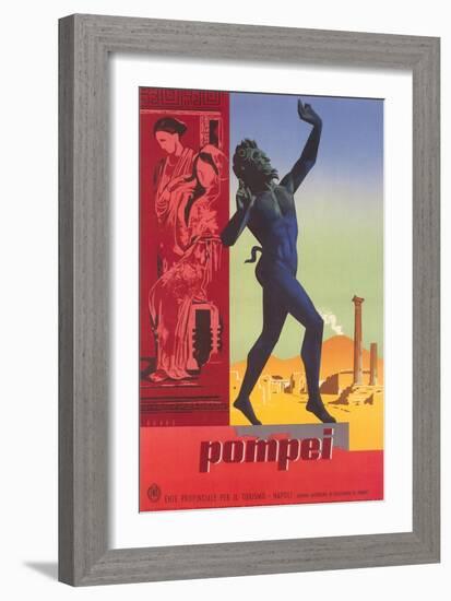 Travel Poster for Pompei-null-Framed Art Print