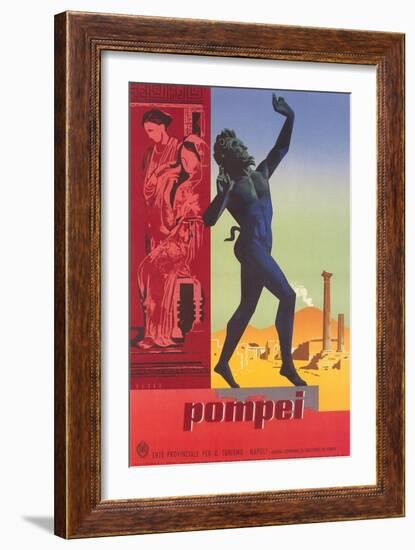 Travel Poster for Pompei-null-Framed Art Print