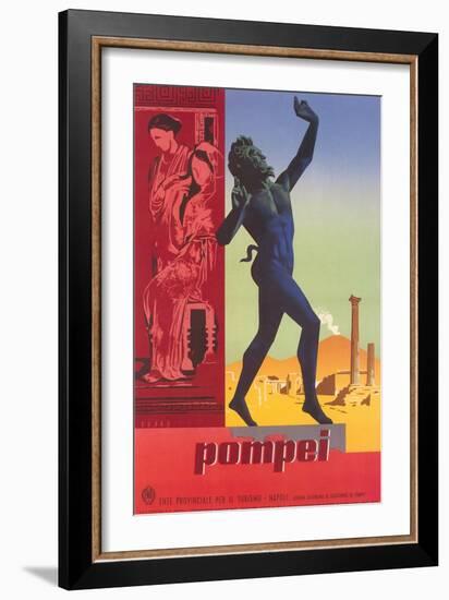 Travel Poster for Pompei-null-Framed Art Print