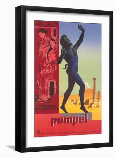 Travel Poster for Pompei-null-Framed Art Print