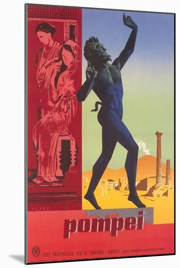 Travel Poster for Pompei-null-Mounted Art Print