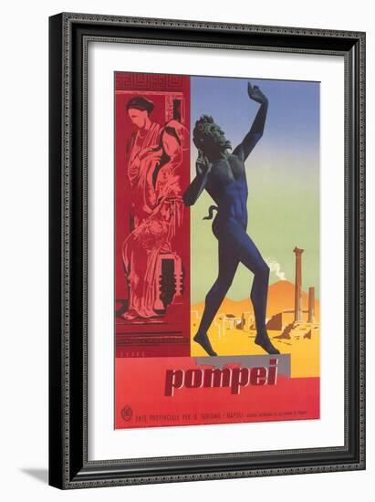 Travel Poster for Pompei-null-Framed Art Print